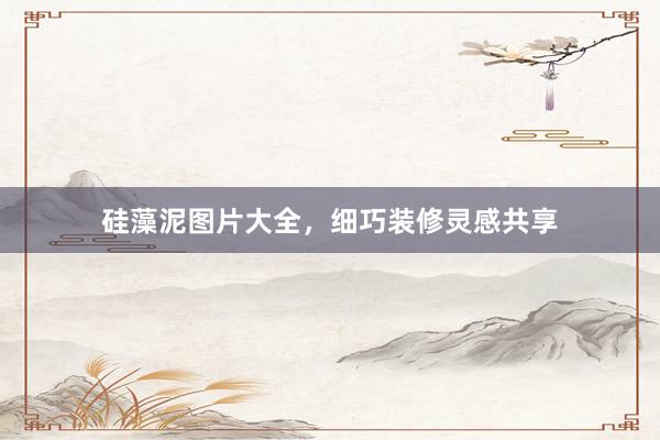 硅藻泥图片大全，细巧装修灵感共享